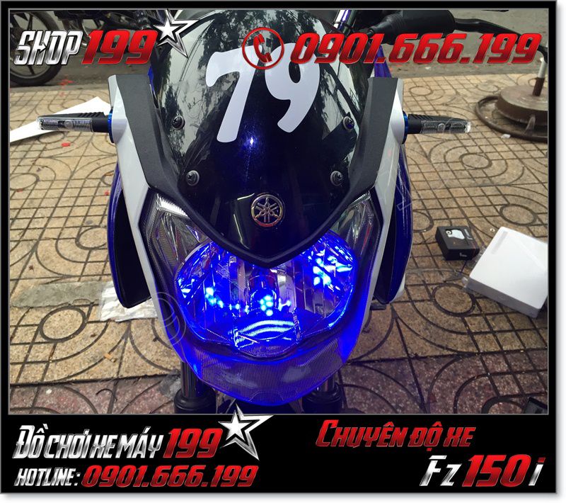 Photo lắp Gương cầu led của xe Yamaha Fz150cc năm 2018 2019 2020 chuyên nghiệp ở tphcm