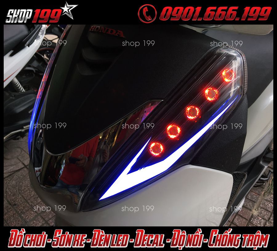Hình ảnh đồ chơi xe SH 300i: Đèn xi nhan led audi độ đẹp, ngầu, giá rẻ cho xe SH 300i tại HCM