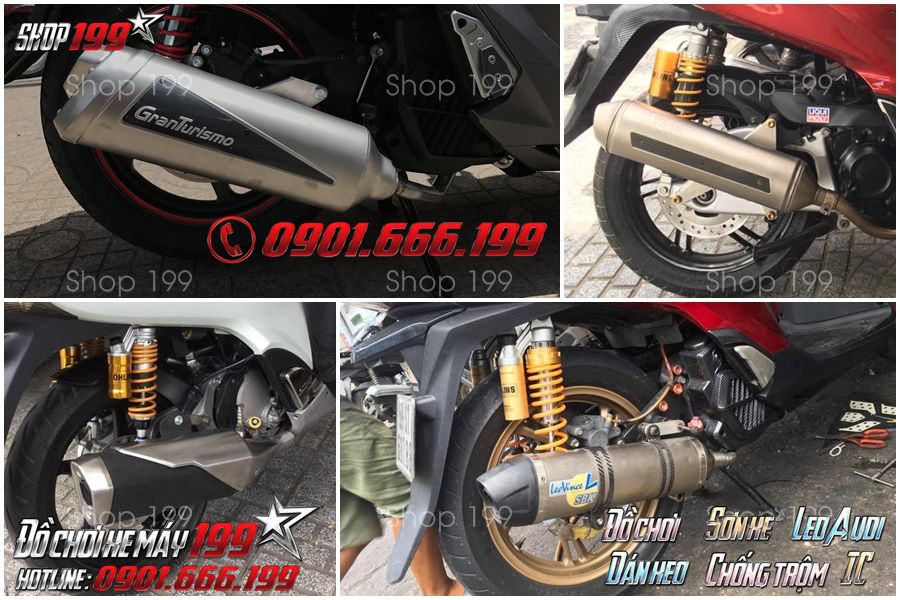 Hình ảnh độ pô xe máy honda SH Vario Click Thái Air Blade TFX FZ 150 Exciter Winner cực đẹp ở HCM