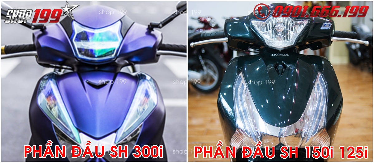 Phần đầu Dàn áo SH 300i gắn cho xe Honda SH Việt 150i 125i