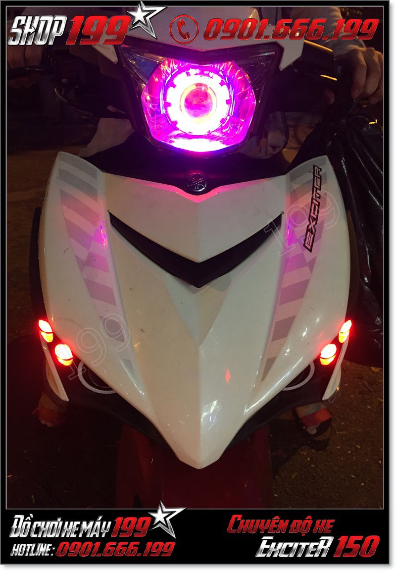 Image: Nơi gắn đèn led gương cầu 2 vòng cho xe yamaha exciter 150 135 2015 2016 2017 cực đẹp giá rẻ ở TP Hồ Chí Minh