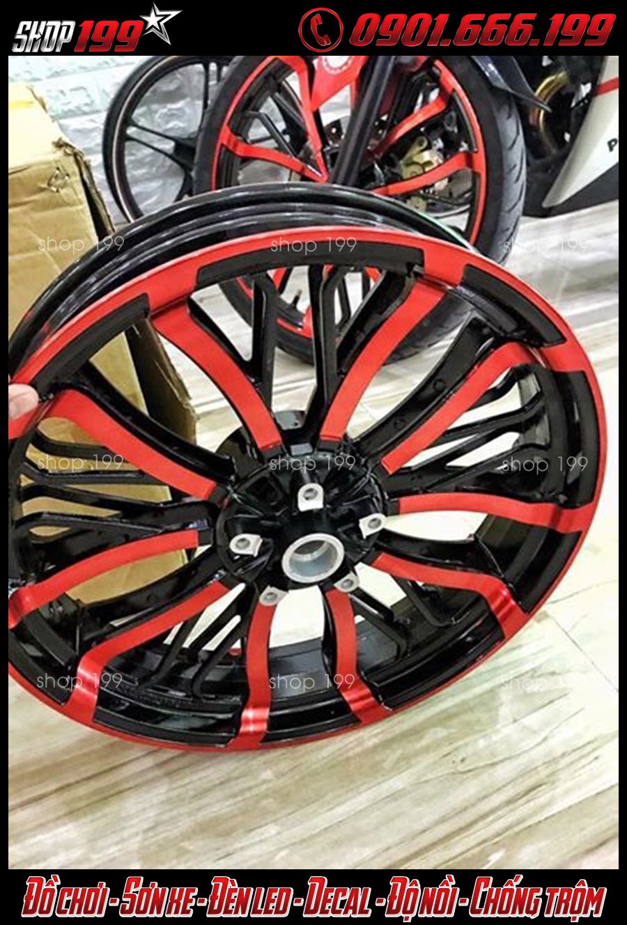 Hình ảnh: Mâm độ đỏ đen siêu đẹp dành cho xe Winner 150 tại TpHCM