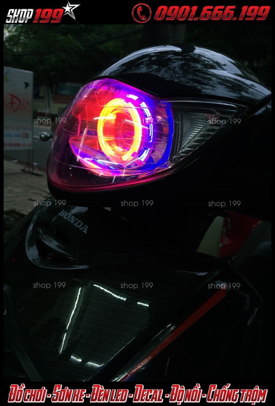 Photo: Đèn gương cầu độ đẹp cho xe SH Việt, SH Ý 150i 125i 300i 2012 2013 2014 2015 2016 tại Q5 HCM